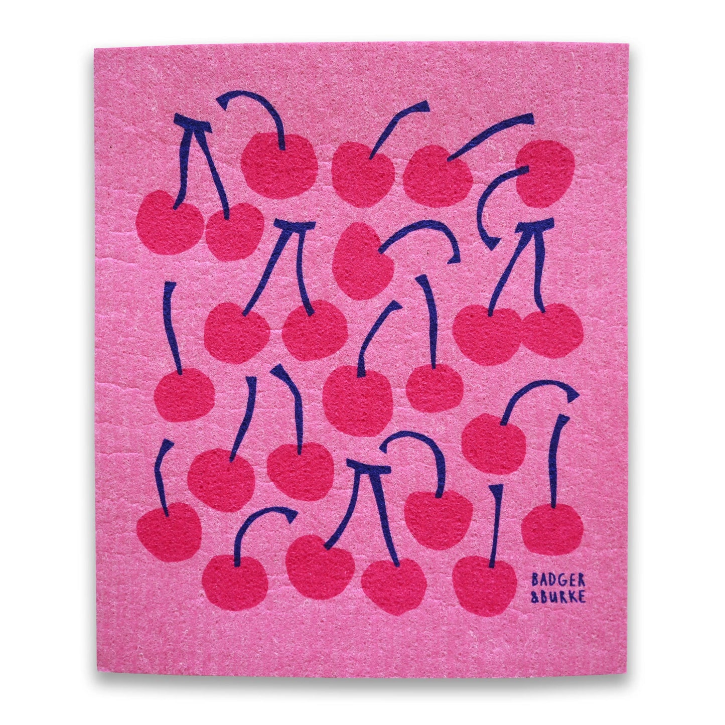 Essuie-tout reutilisble Cherries Swedish Dishcloth - Badger & Burke
