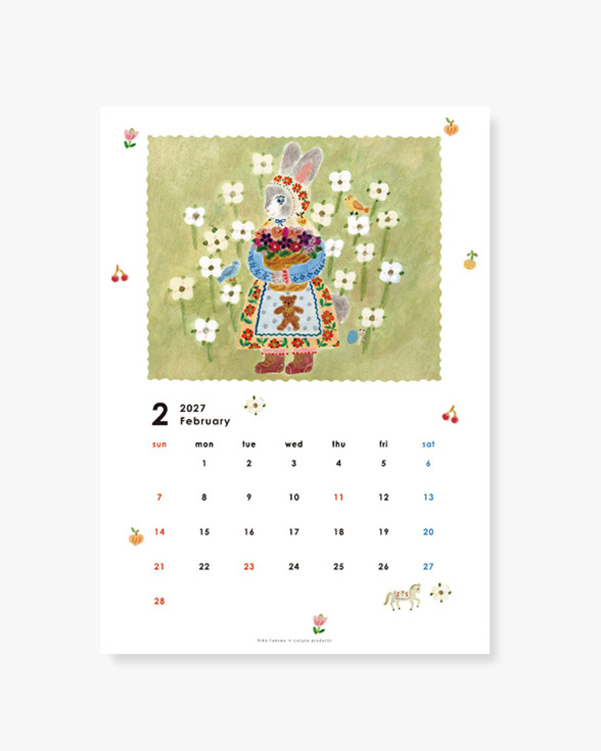 Calendrier Mural 2027 Wall Calendar - Aiko Fukawa  Her Winter Flowers