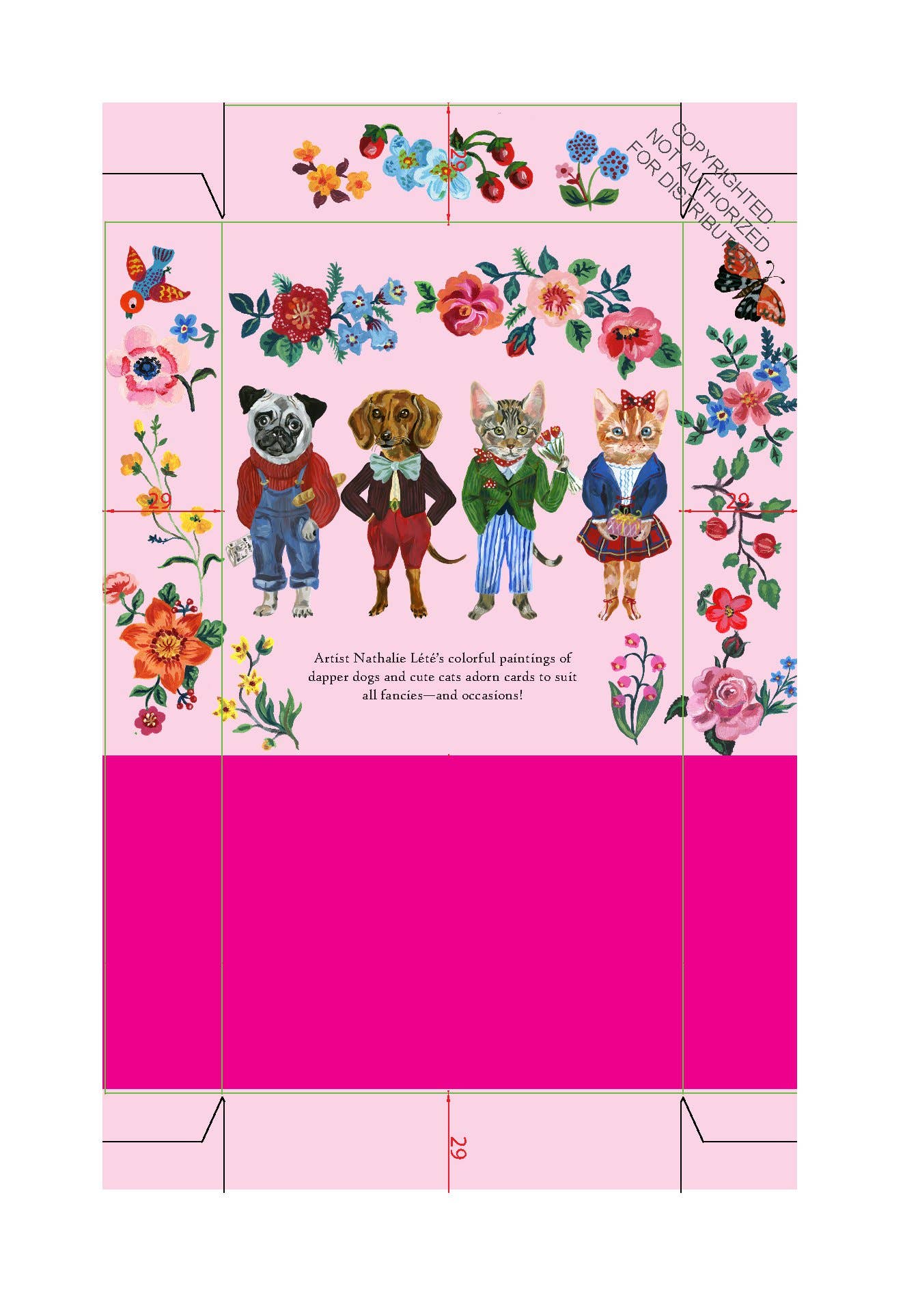 12 Cartes de souhaits  Fancy Fauna - Nathalie Lete