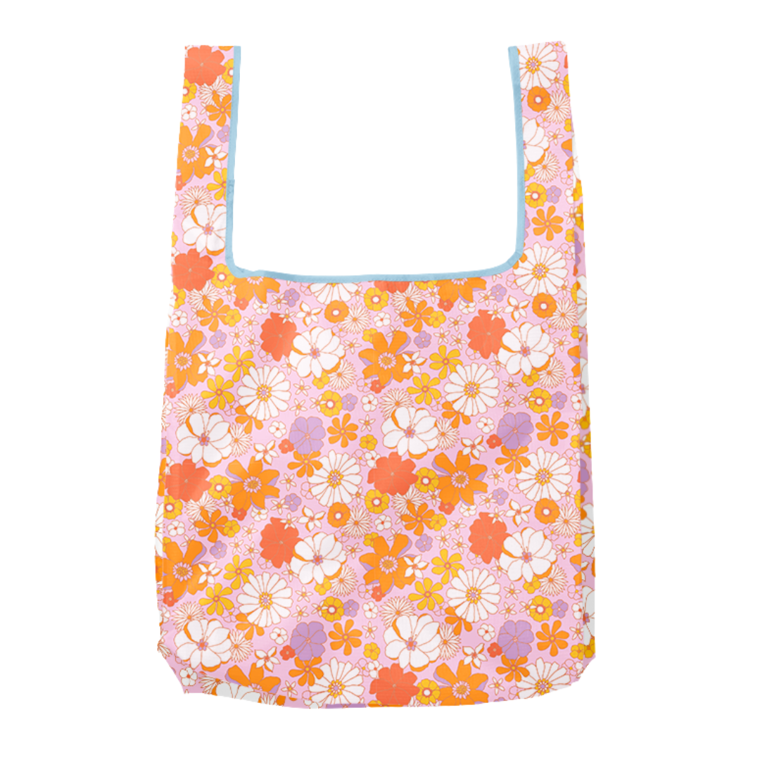 Sac pliable en Nylon - Rétro florals - Lucky Goods