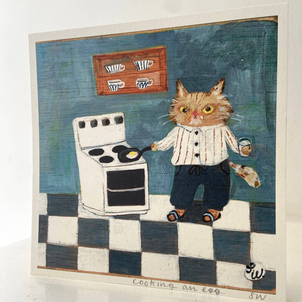 Petite affiche Cat with Cheese and Onion Crisps - moggshop
