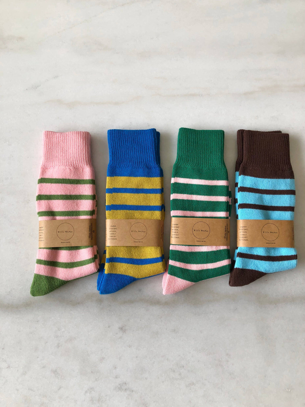 Chaussettes Rayees MAKINO POP STRIPE HIGH SOCKS - Billy Bamboo -