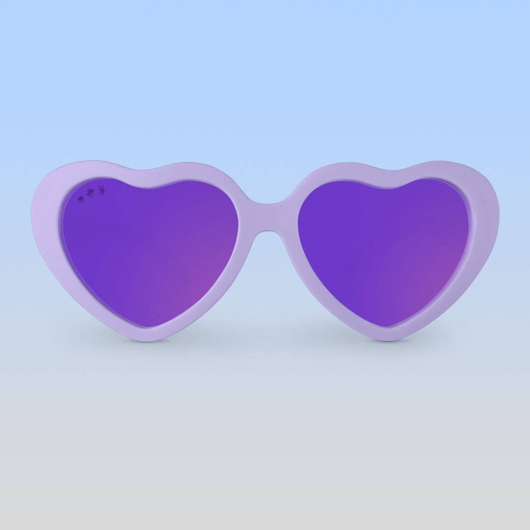 Lunettes de soleil enfants en Coeur Lilas - Lilac Heart Sunglasses - Roshambo