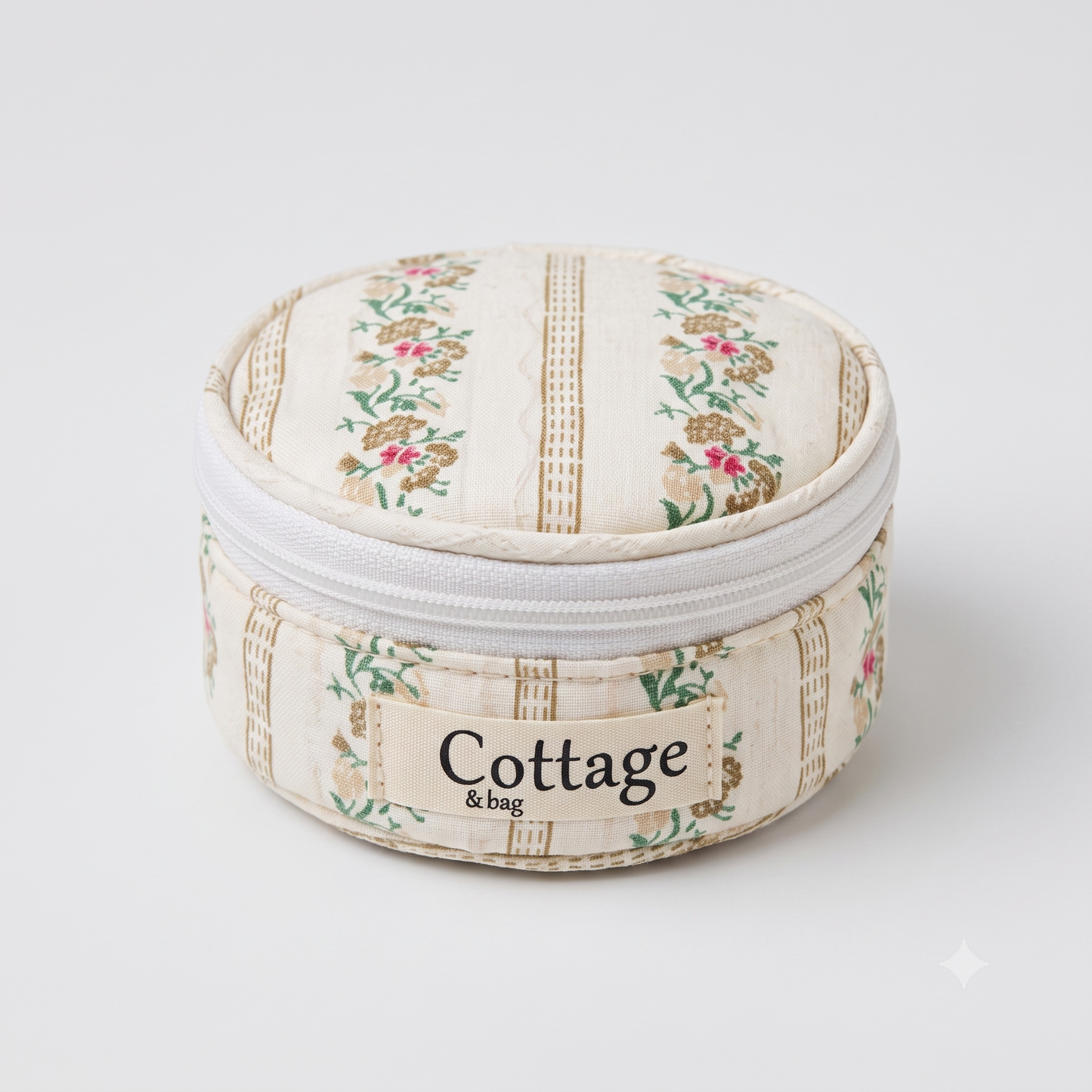 Boite à bijoux ronde en coton - Royal marais