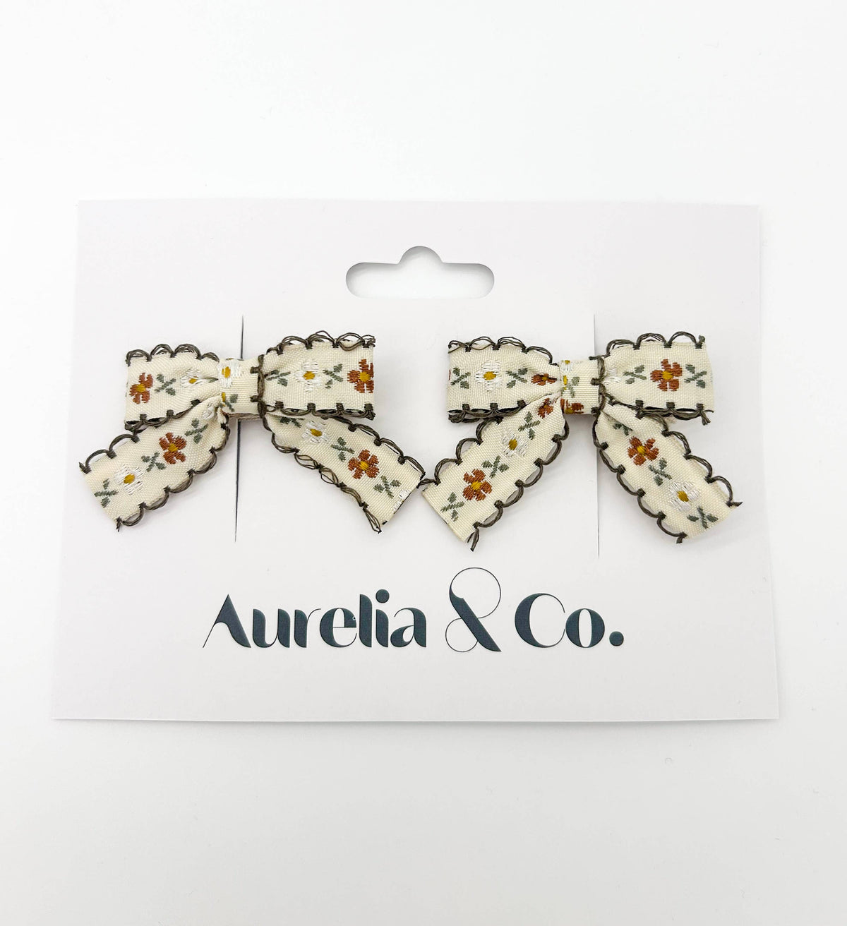 Barrette Enfant double noeud fleur - Aurelia & Co. Baby