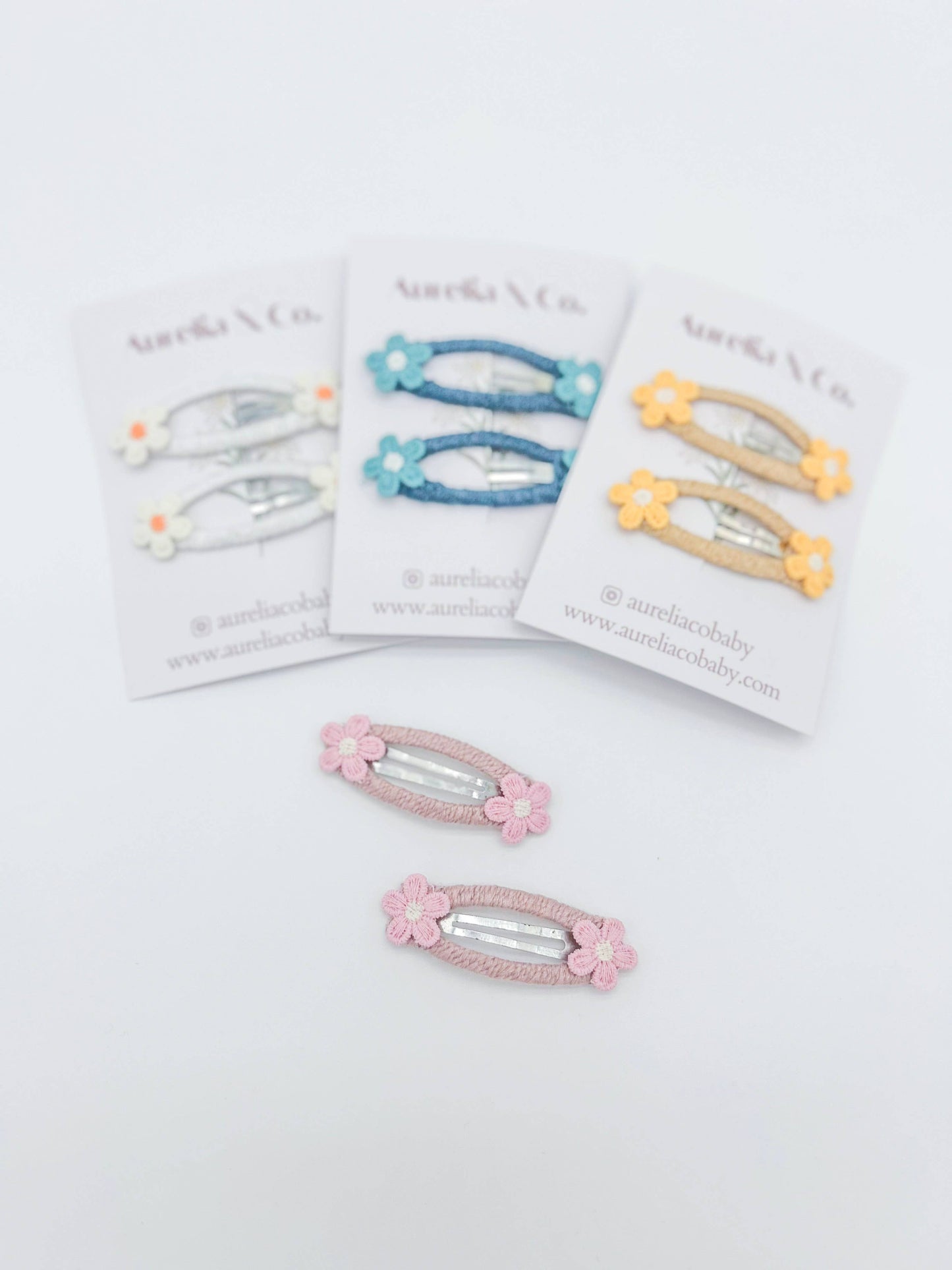barrettes à fleurs pou enfant - Aurelia & Co. Baby
