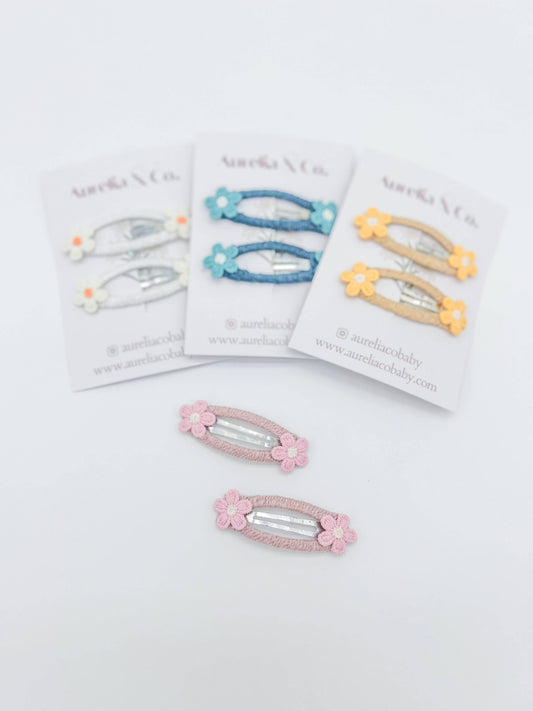 barrettes à fleurs pou enfant - Aurelia & Co. Baby