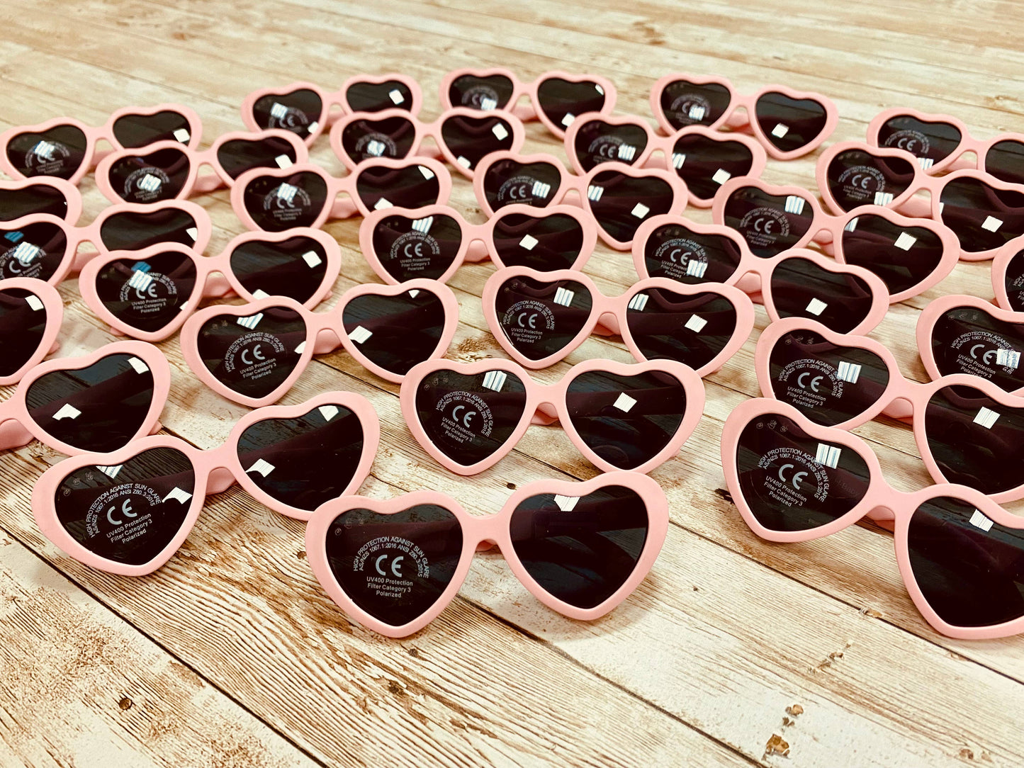Lunettes de soleil enfants en Coeur Rose Peche - Peach Heart Sunglasses - Roshambo