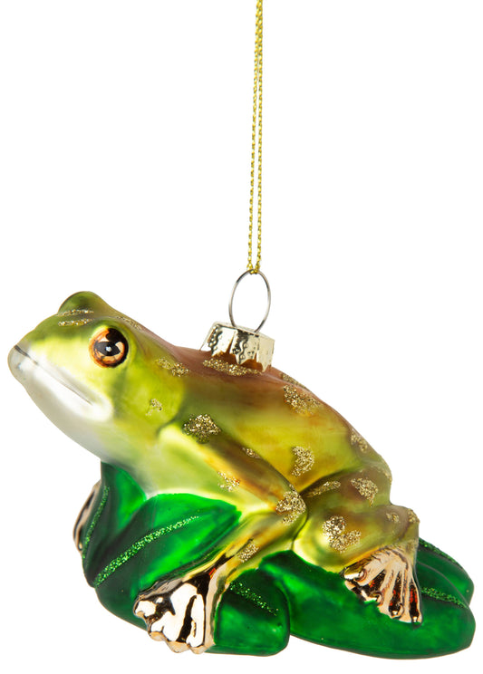 Ornement en verre ''Grenouille'' - Silver Tree Home & Holiday