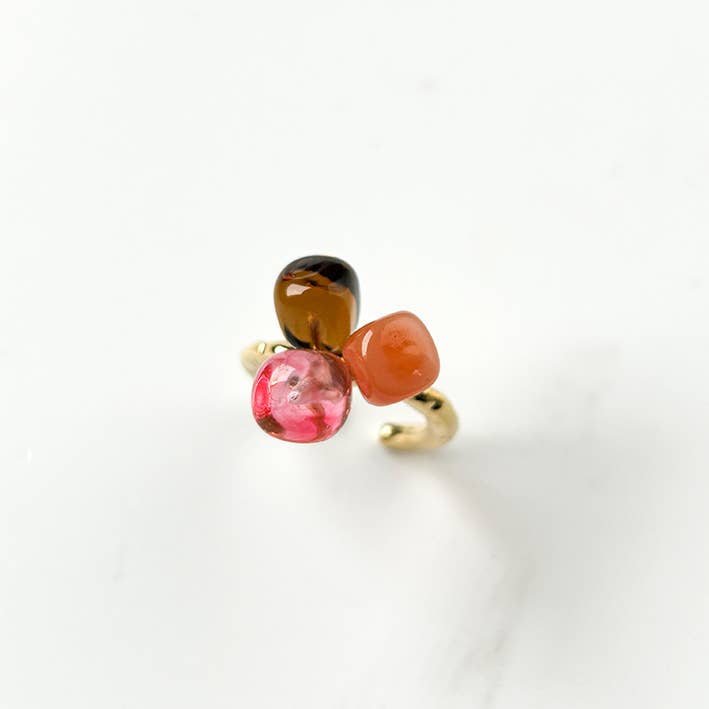 Bague ajustable LALETI petites perles de verre - Chama Navarro