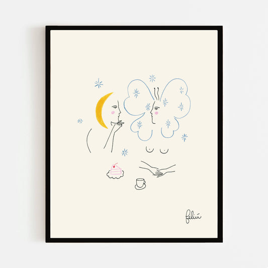 RENDEZ-VOUS MATINAL, 8" x 10" — Affiche d'Isabelle Feliu - Paperole