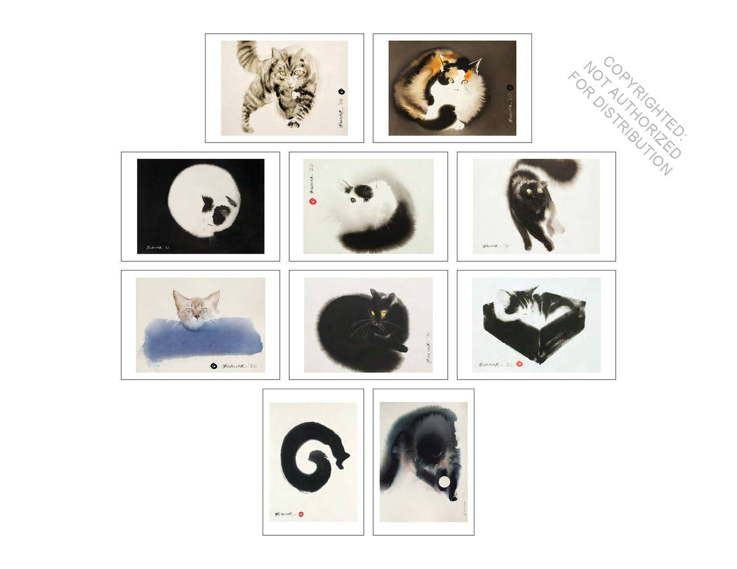 100 cartes postales Cat Box - Raincoast