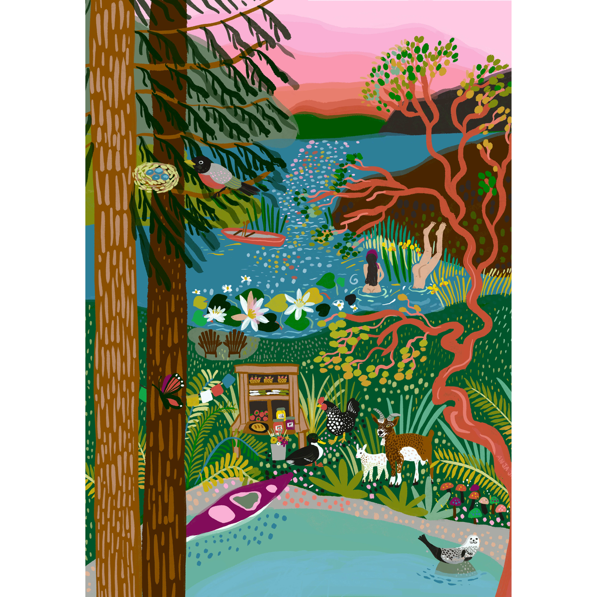 Casse Tete Salt Spring Island 1000 Pieces Puzzle - Villager Puzzles