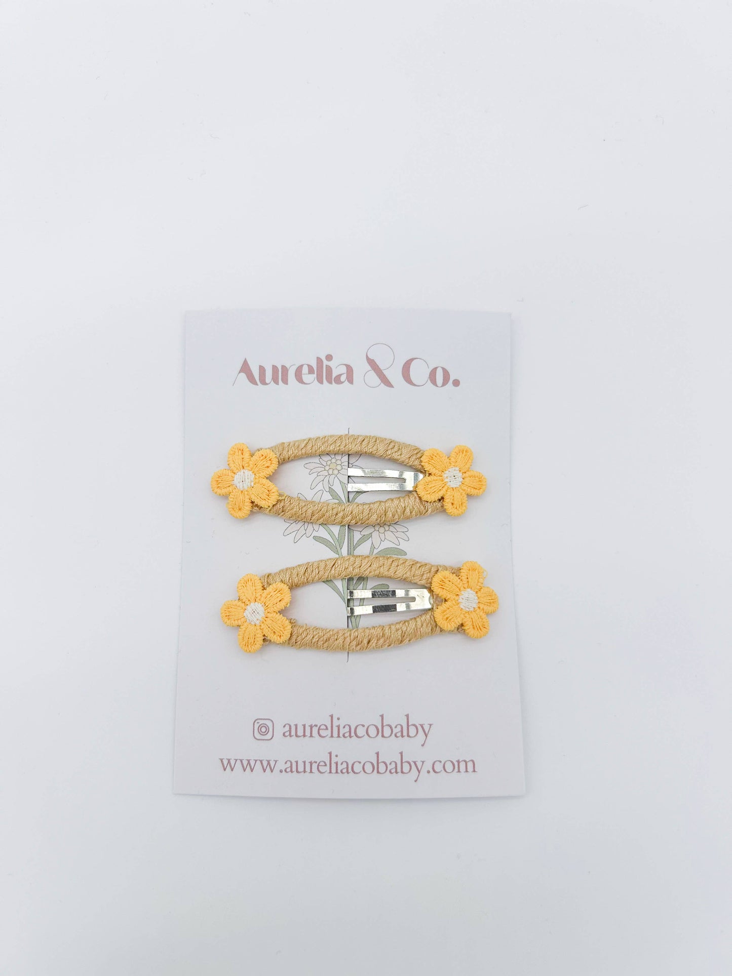 barrettes à fleurs pou enfant - Aurelia & Co. Baby