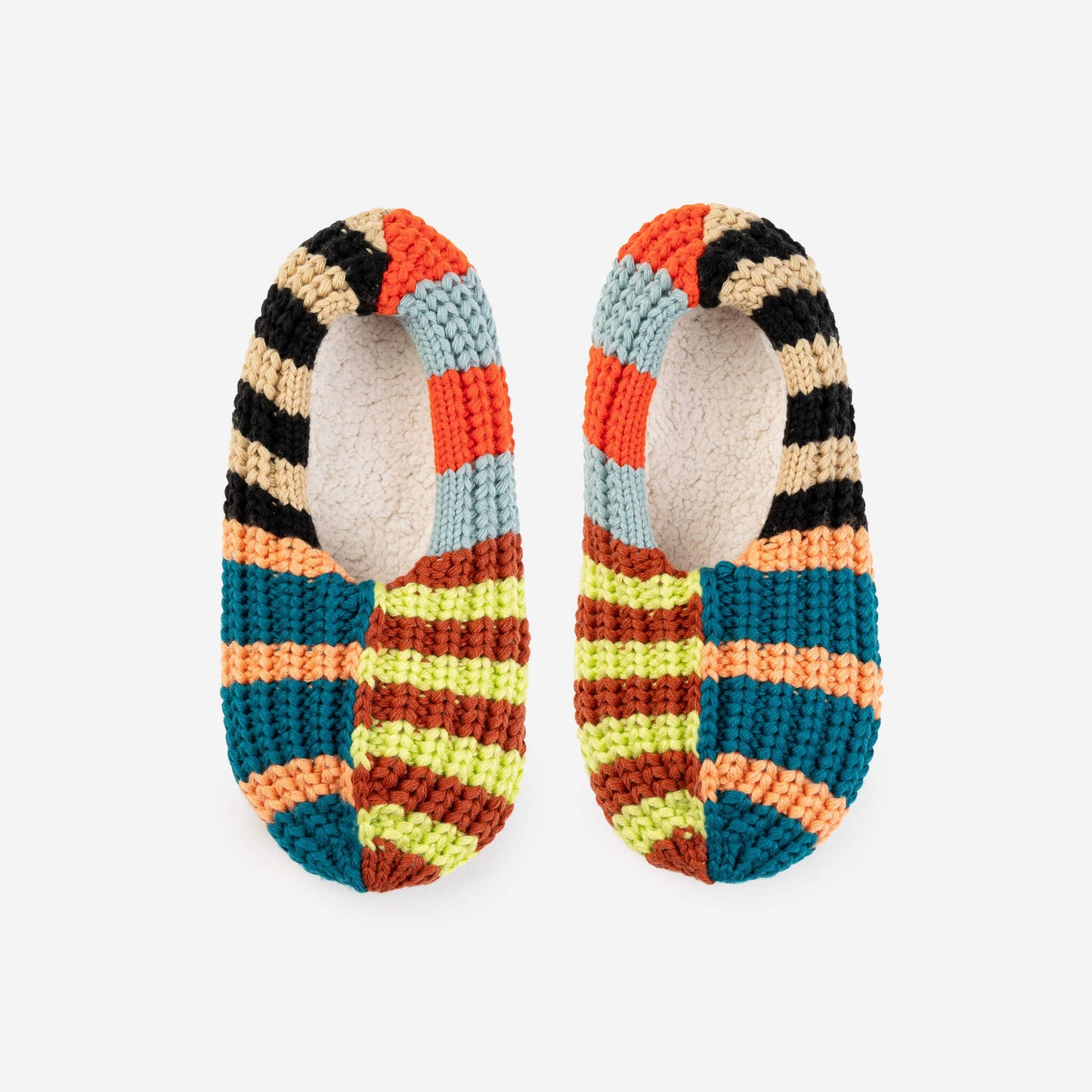 Pantoufles Patchwork Stripe Rib Slippers - Verloop