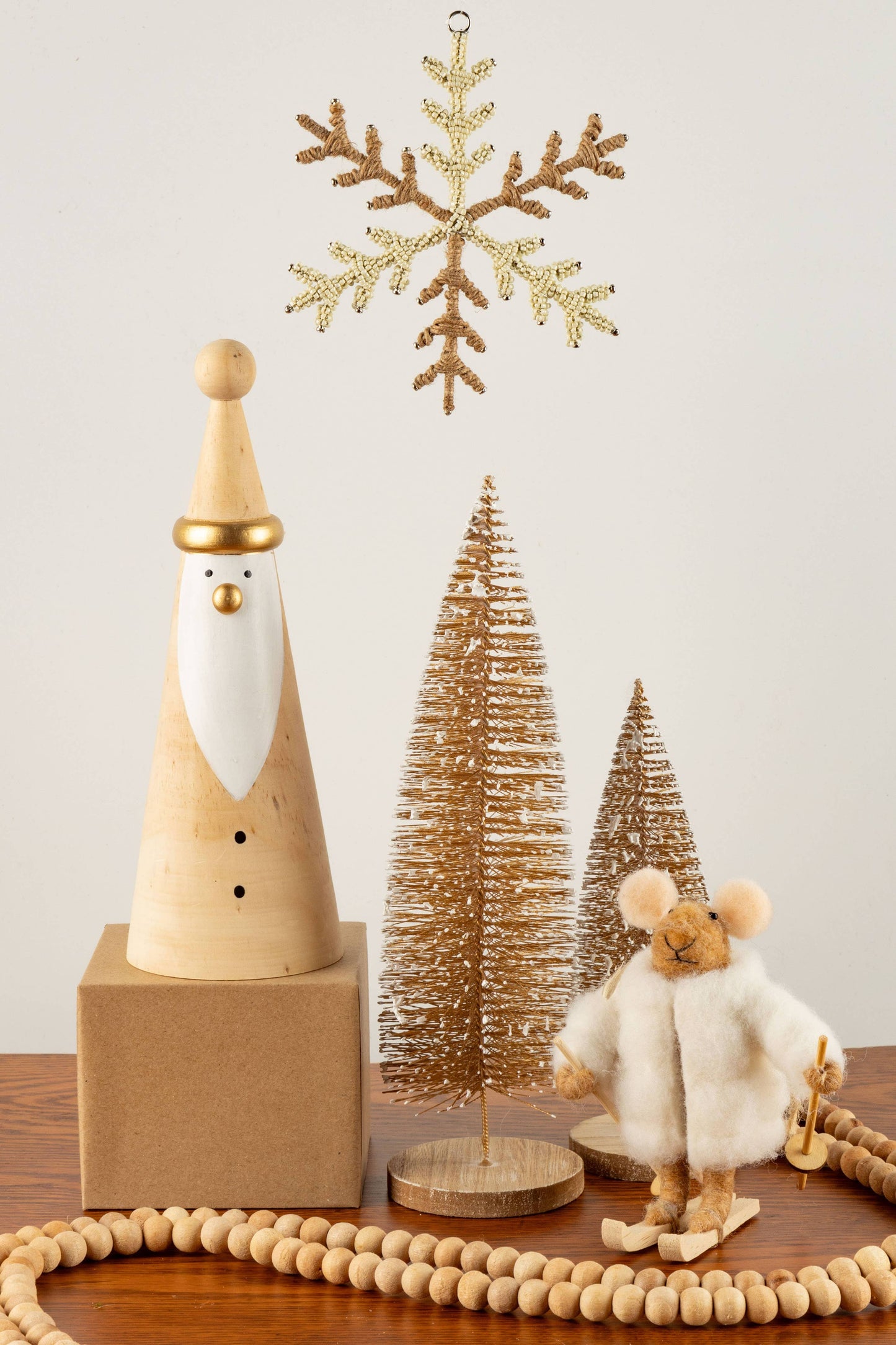 Ornement en feutre ''Ski Mouse'' - Silver Tree Home & Holiday