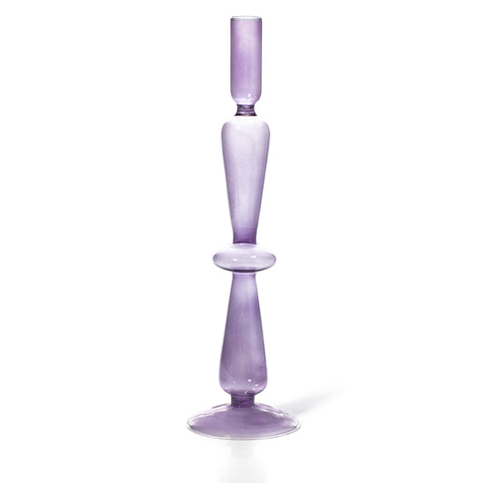 Bougeoir en verre ''Lilas'' Glass Taper Holder - MÆGEN