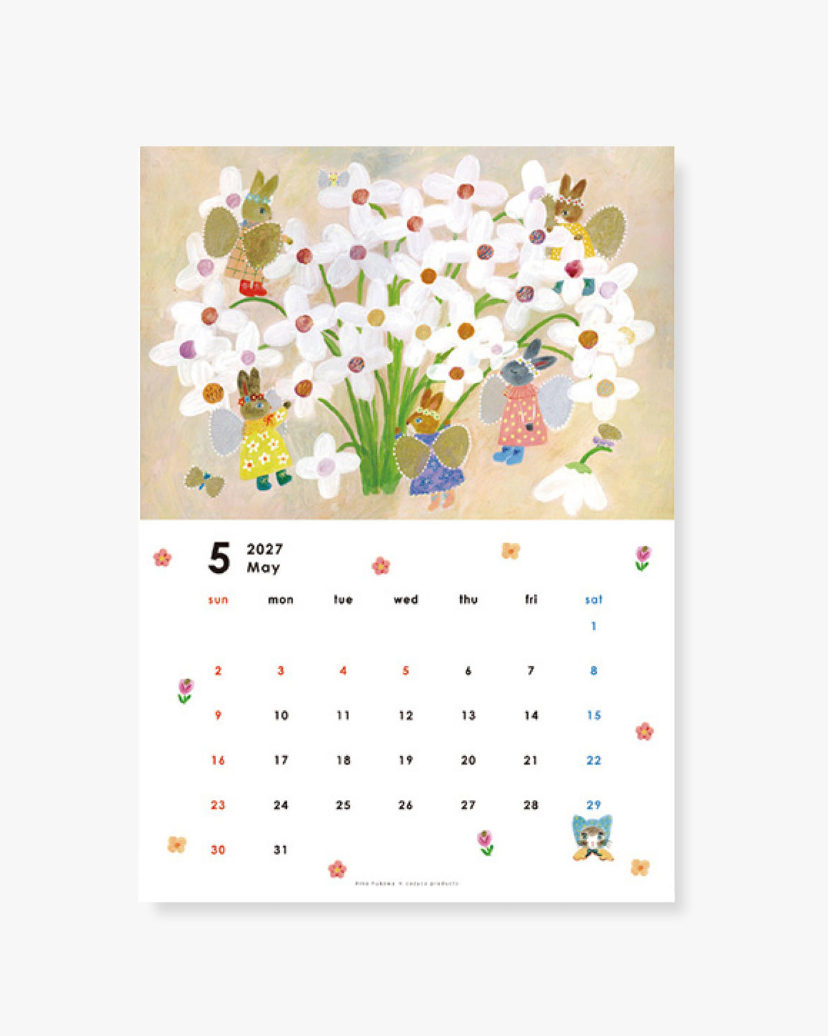 Calendrier Mural 2027 Wall Calendar - Aiko Fukawa  Her Winter Flowers