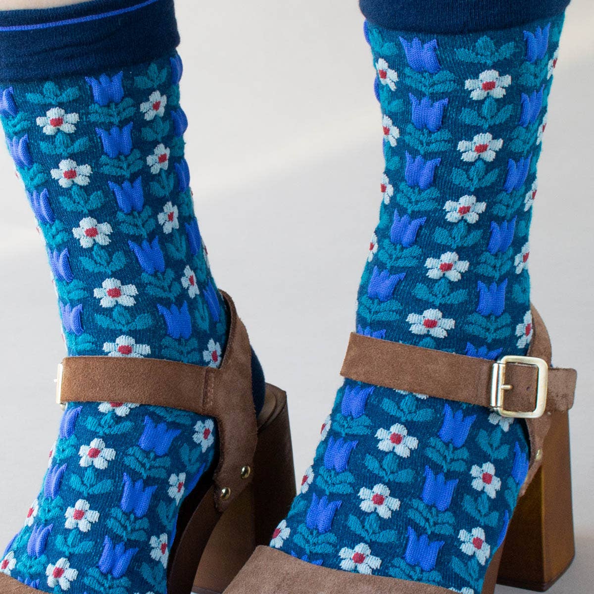 Chaussettes fleurs vintage - Tiepology
