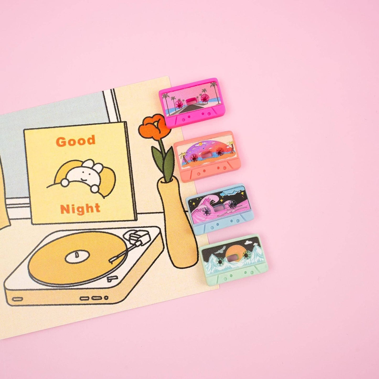 Ensemble de 4 aimants CASSETTES magnet set - Mini Story Co