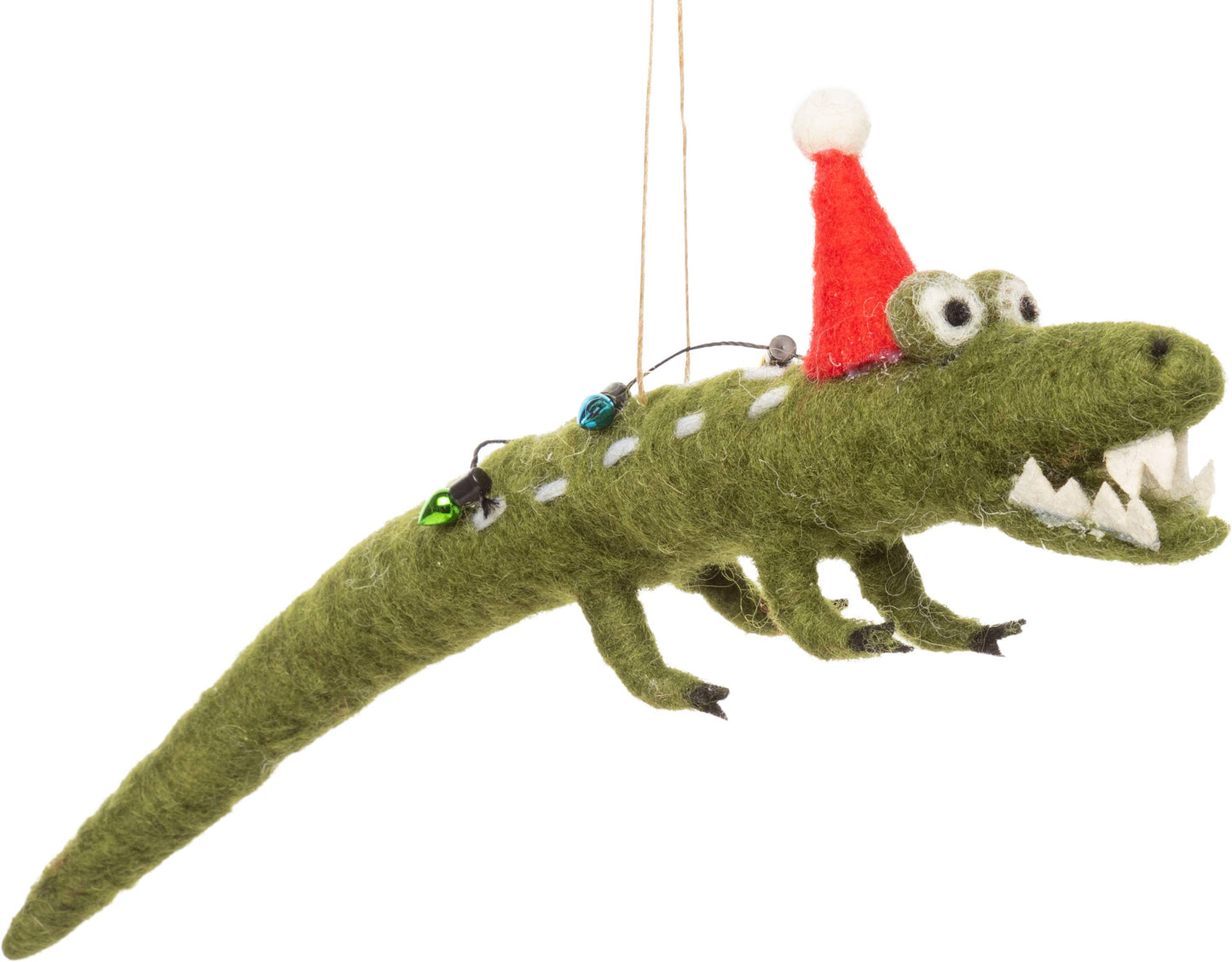 Ornement en feutre ''Santa Alligator'' - Silver Tree Home & Holiday