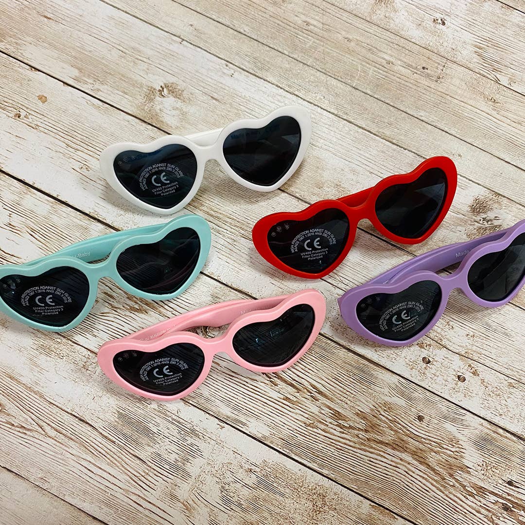 Lunettes de soleil en Coeur Rouge - Cranberry Heart Sunglasses - Roshambo