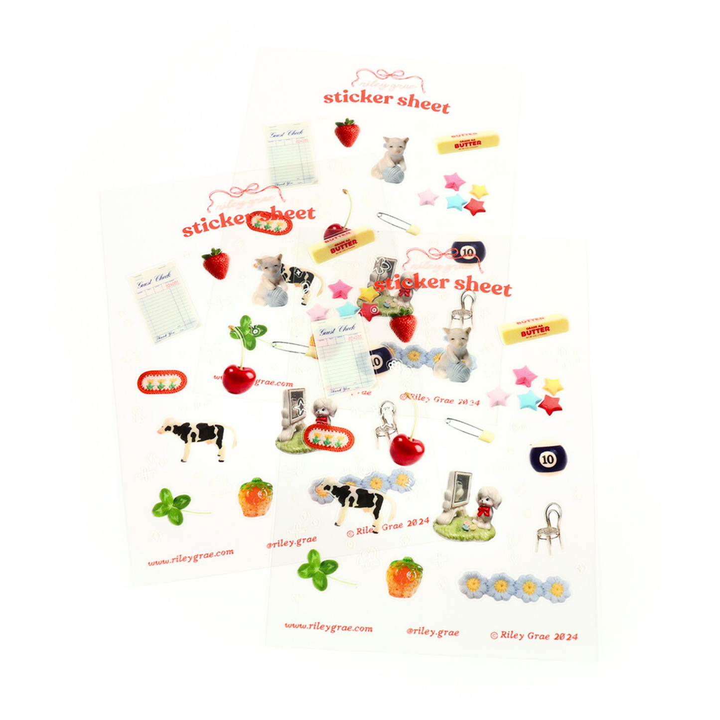 Feuilles d'autocollants - Sticker sheets-  Riley Grae