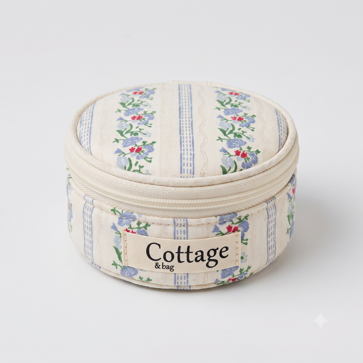 Boite à bijoux ronde en coton - Royal marais