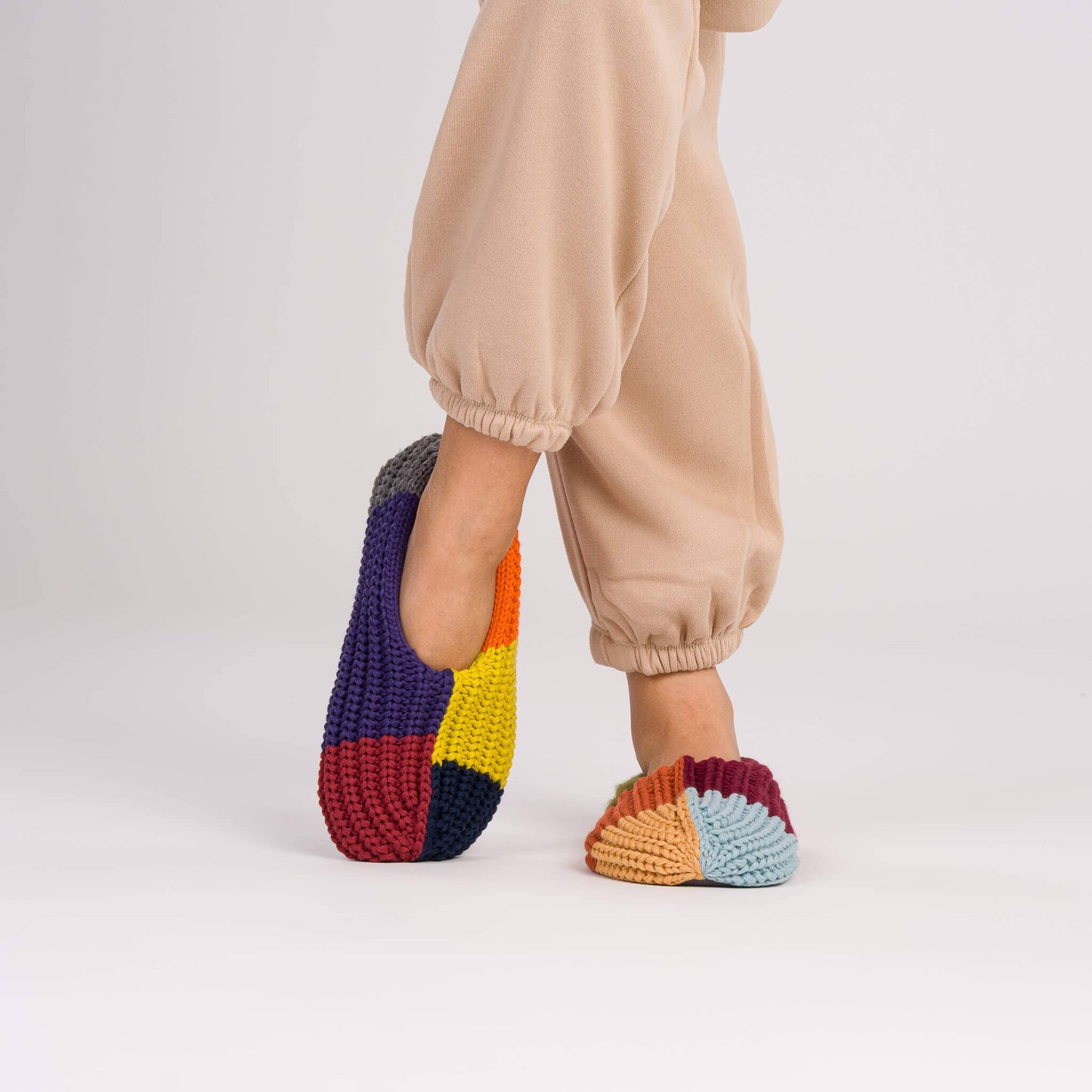 Pantoufles Mismatch Rib Slippers - Verloop
