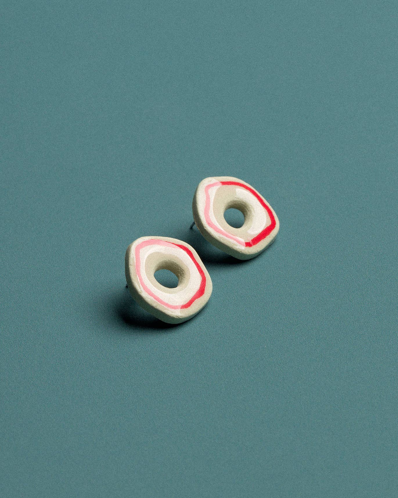 Boucles ''Red line donut'' earrings - Depeapa