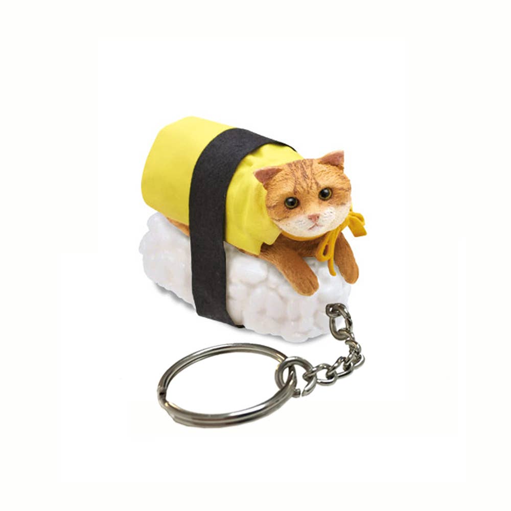Porte Cle Mystere Sushi Cat (Nekozushi) Keyring Blind Box - Clever Idiots Inc.