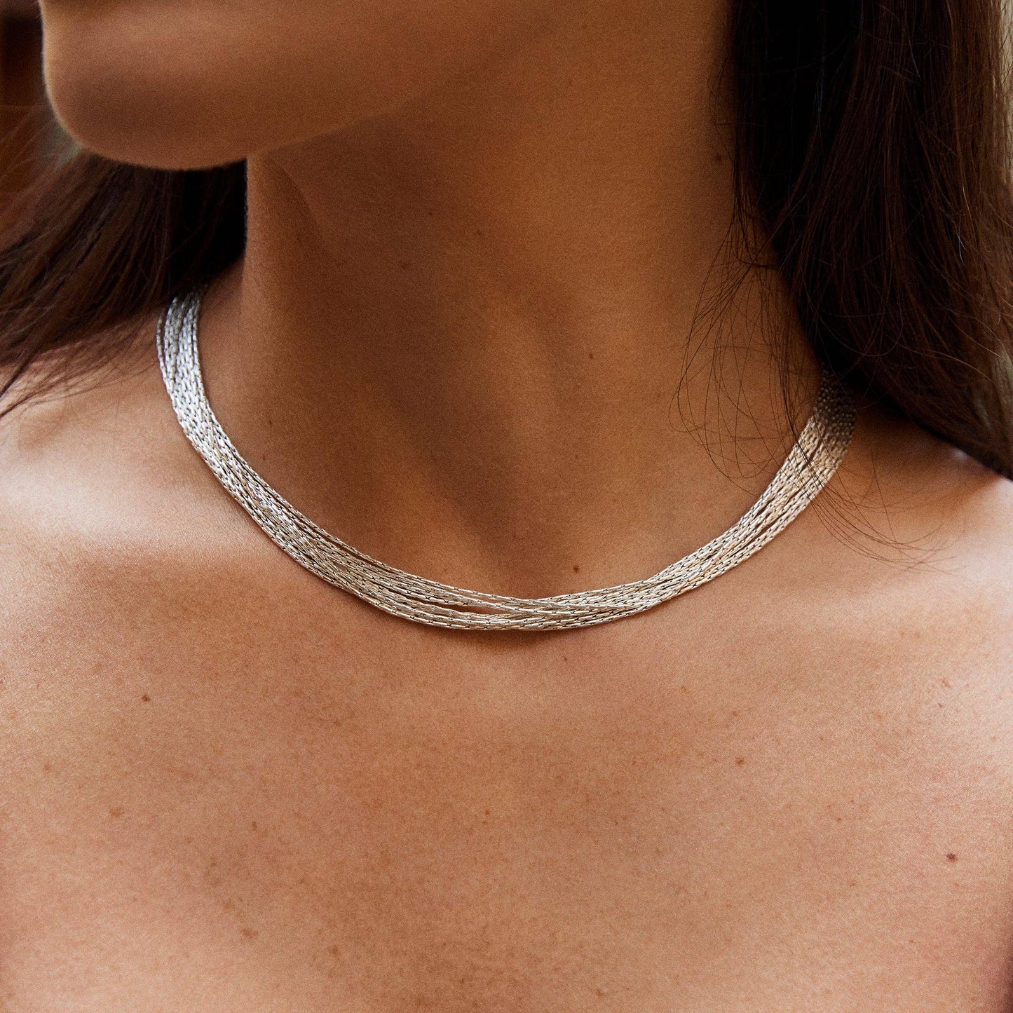 Choker Chiara argent - Agapé Studio