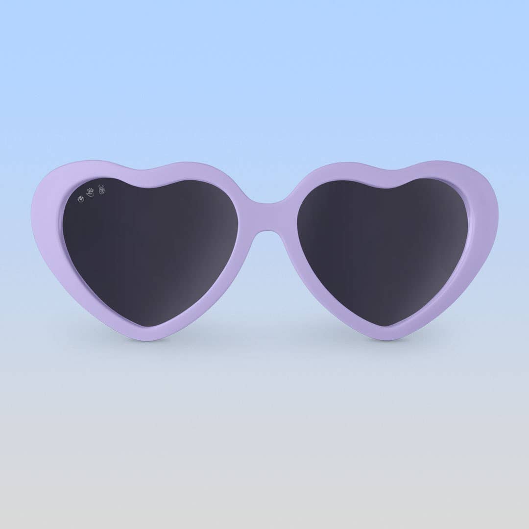 Lunettes de soleil enfants en Coeur Lilas - Lilac Heart Sunglasses - Roshambo