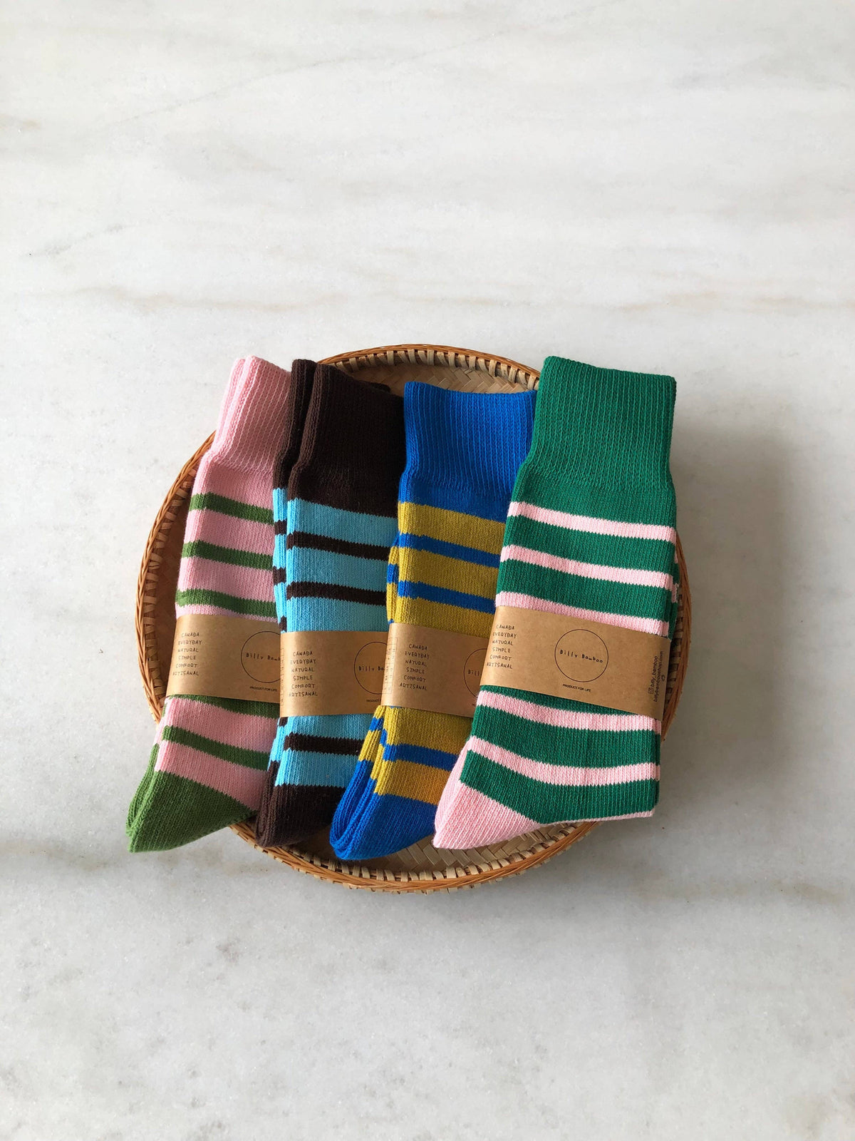 Chaussettes Rayees MAKINO POP STRIPE HIGH SOCKS - Billy Bamboo -