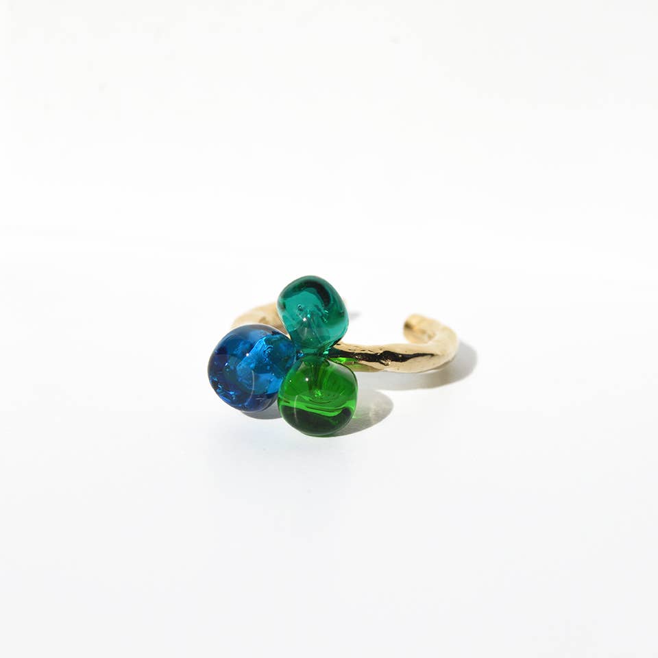 Bague ajustable LALETI petites perles de verre - Chama Navarro