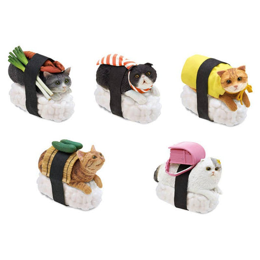 Porte Cle Mystere Sushi Cat (Nekozushi) Keyring Blind Box - Clever Idiots Inc.