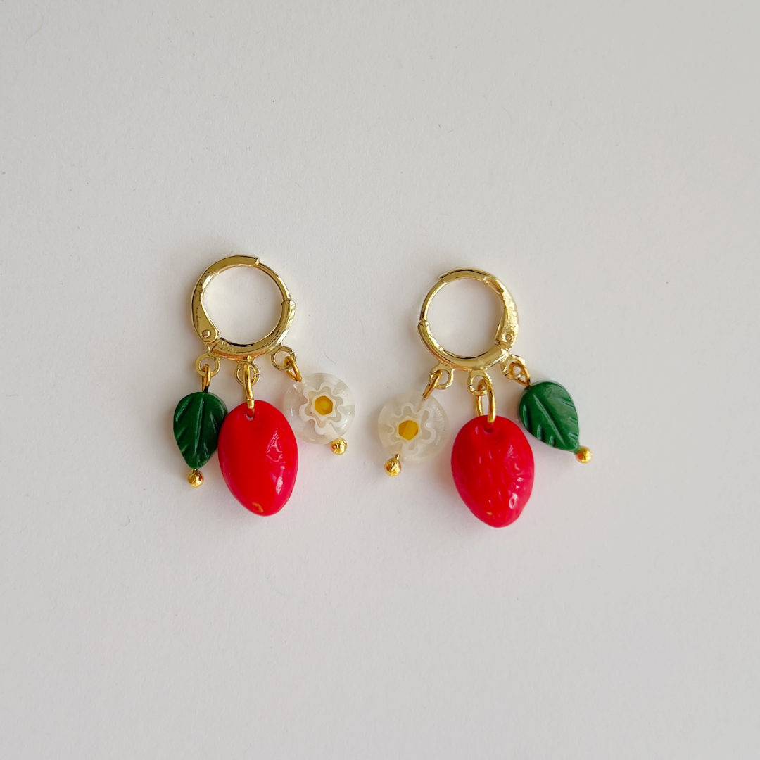 Boucles Strawberry Harvest - Yellow Dots Studio