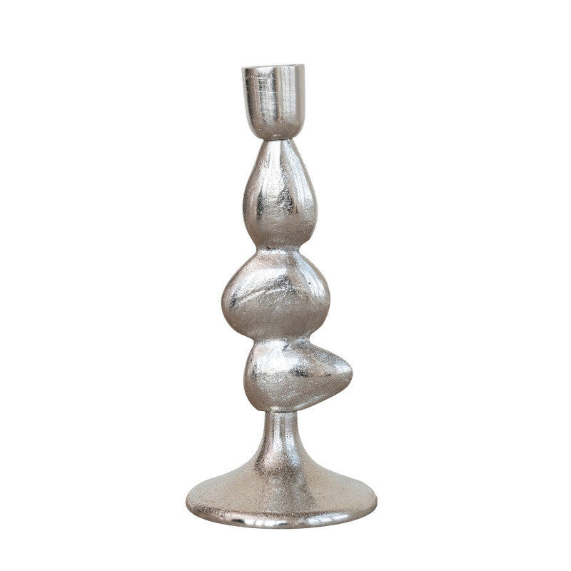 Bougeoir organique aluminium moulé- Bloomingville
