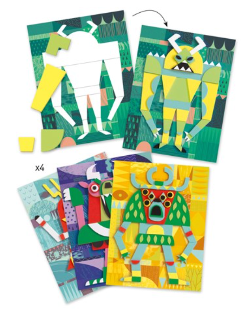 Collage relief Monsters gallery - Djeco