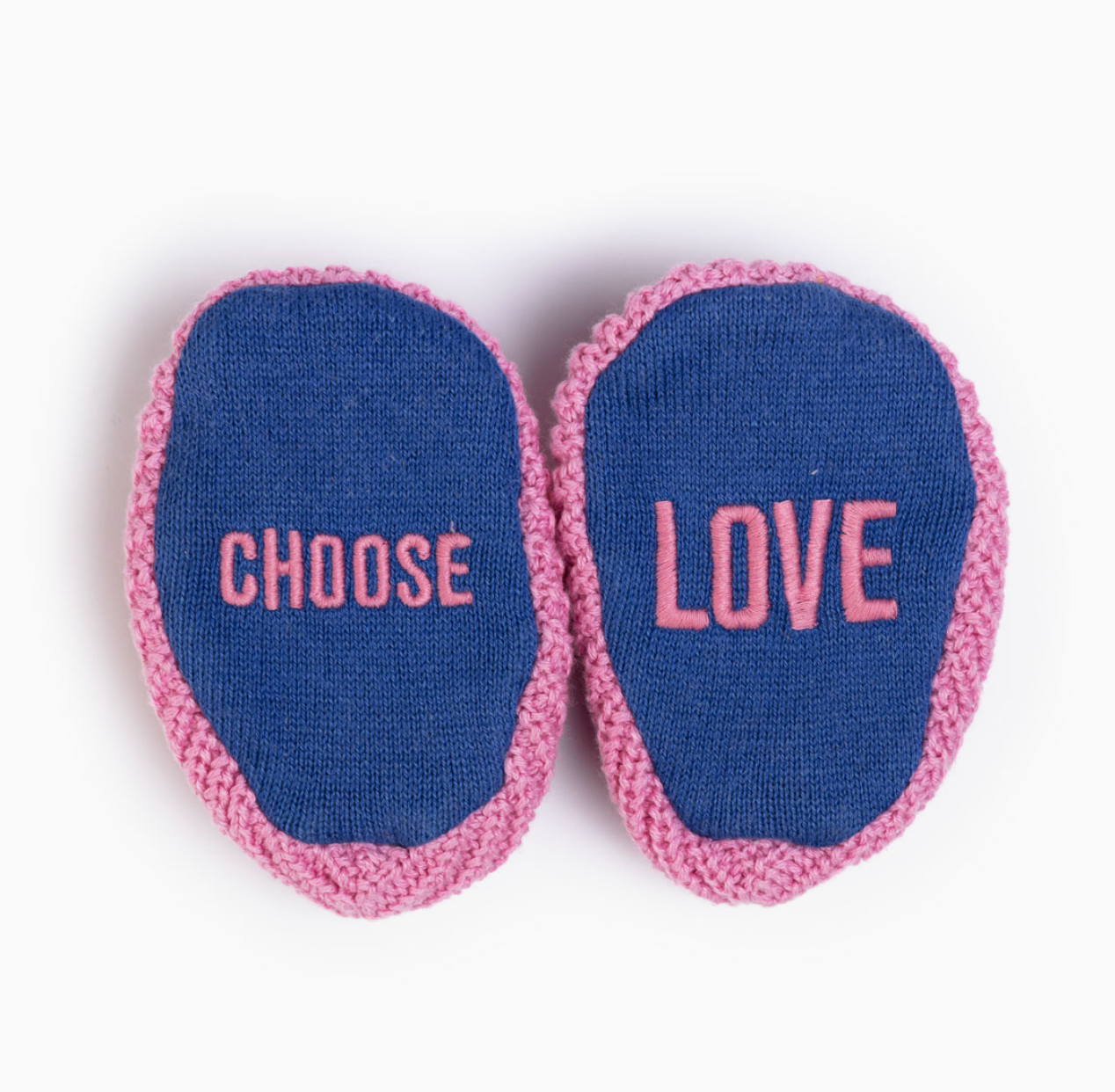 Chaussettes chaussons tricotées coton pour bébé 'Choose Love' - Sophie Home