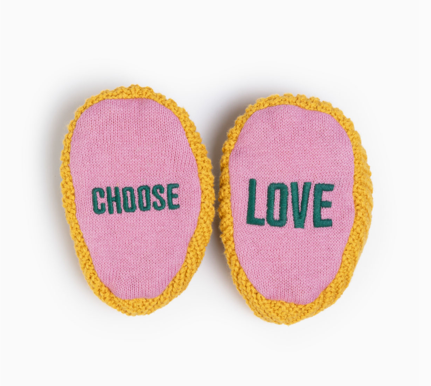 Chaussettes chaussons tricotées coton pour bébé 'Choose Love' - Sophie Home