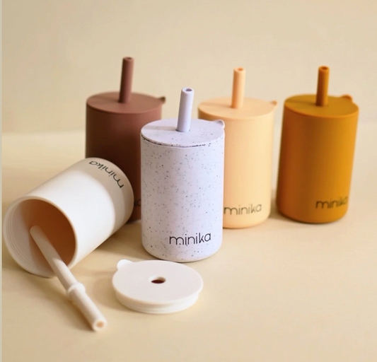 Verre avec paille et couvercle - Straw cup with lid - Minika