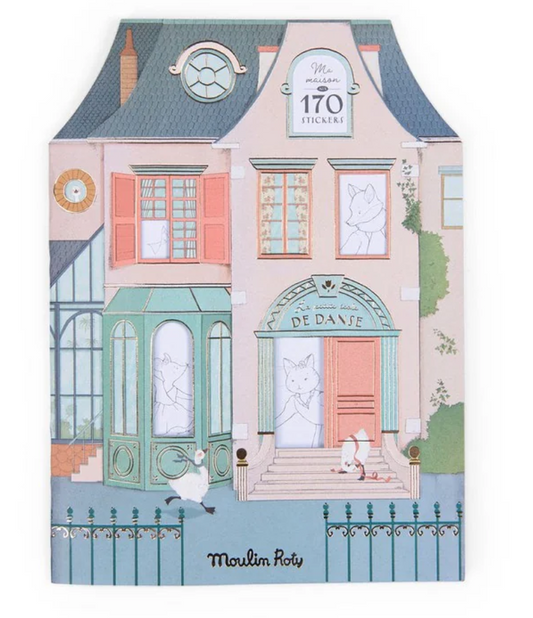 Petite école de danse cahier autocollants - Colouring Book with Stickers - Moulin Roty