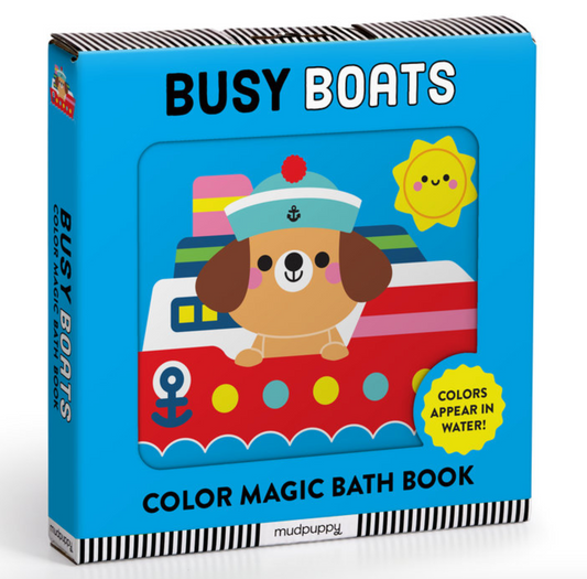 Livre magique pour le bain "Busy Boats" Color Magic Bath Book - Mudpuppy