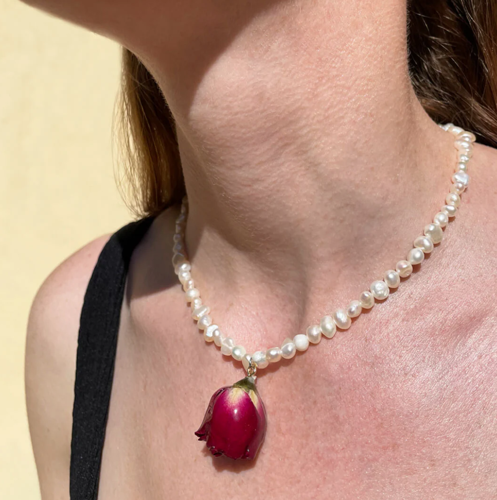 Collier Red Rose Necklace - Amori Mori
