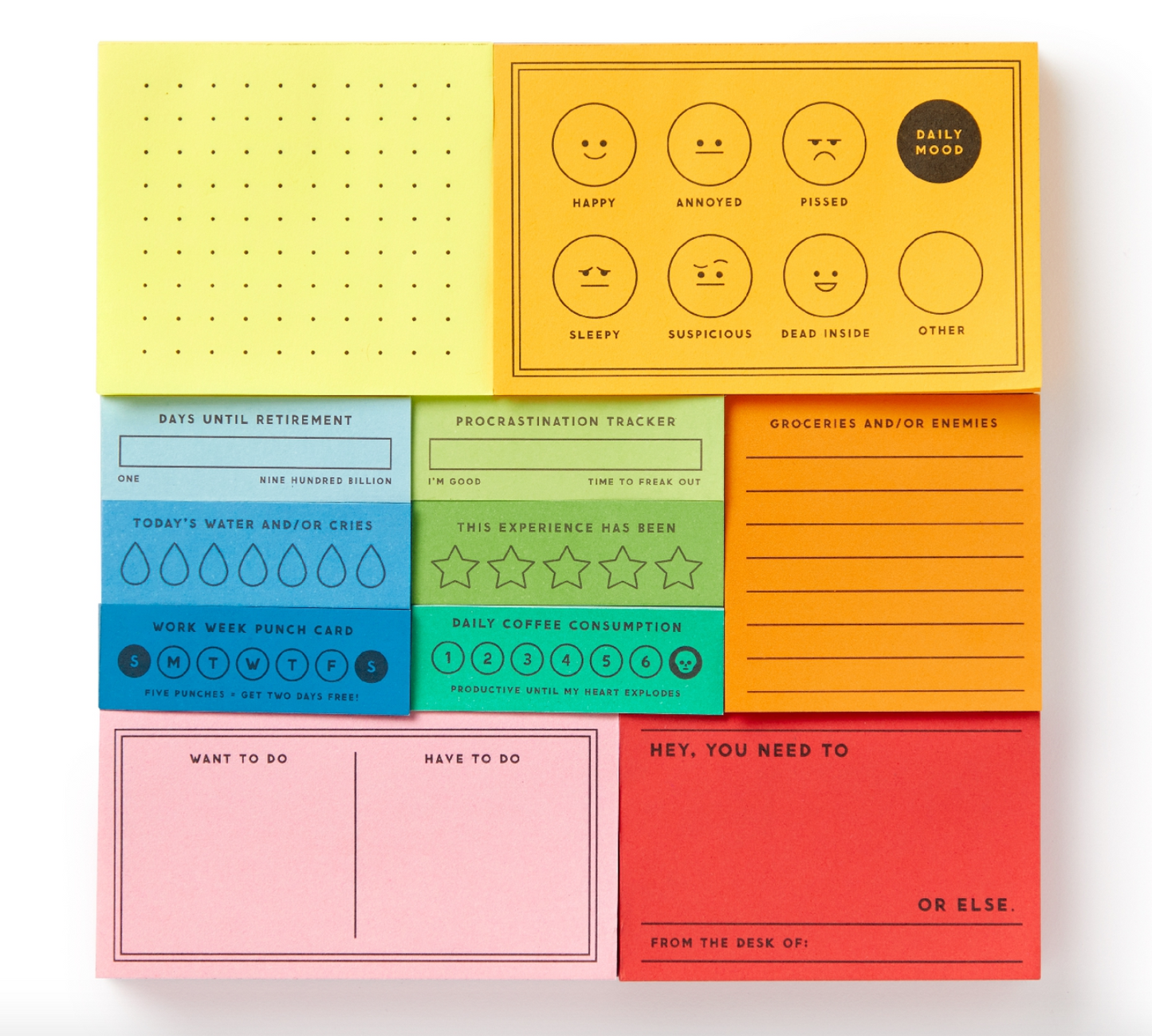 Blocs-notes funky Notepad Set - Brass Monkey