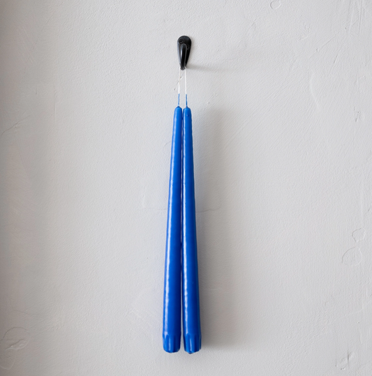 Paire de bougies longues Bleu foncé - Taper Candles Pair