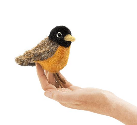 Mini marionnette Robin (rouge gorge) - Folkmanis