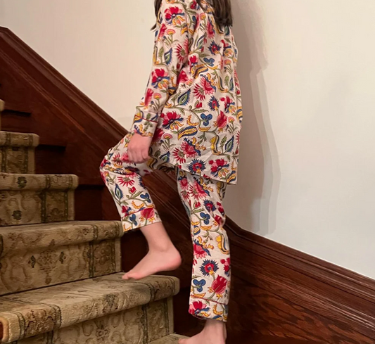 Rêve en couleurs Pyjamas 100% coton pour enfants - Christèle avec un L