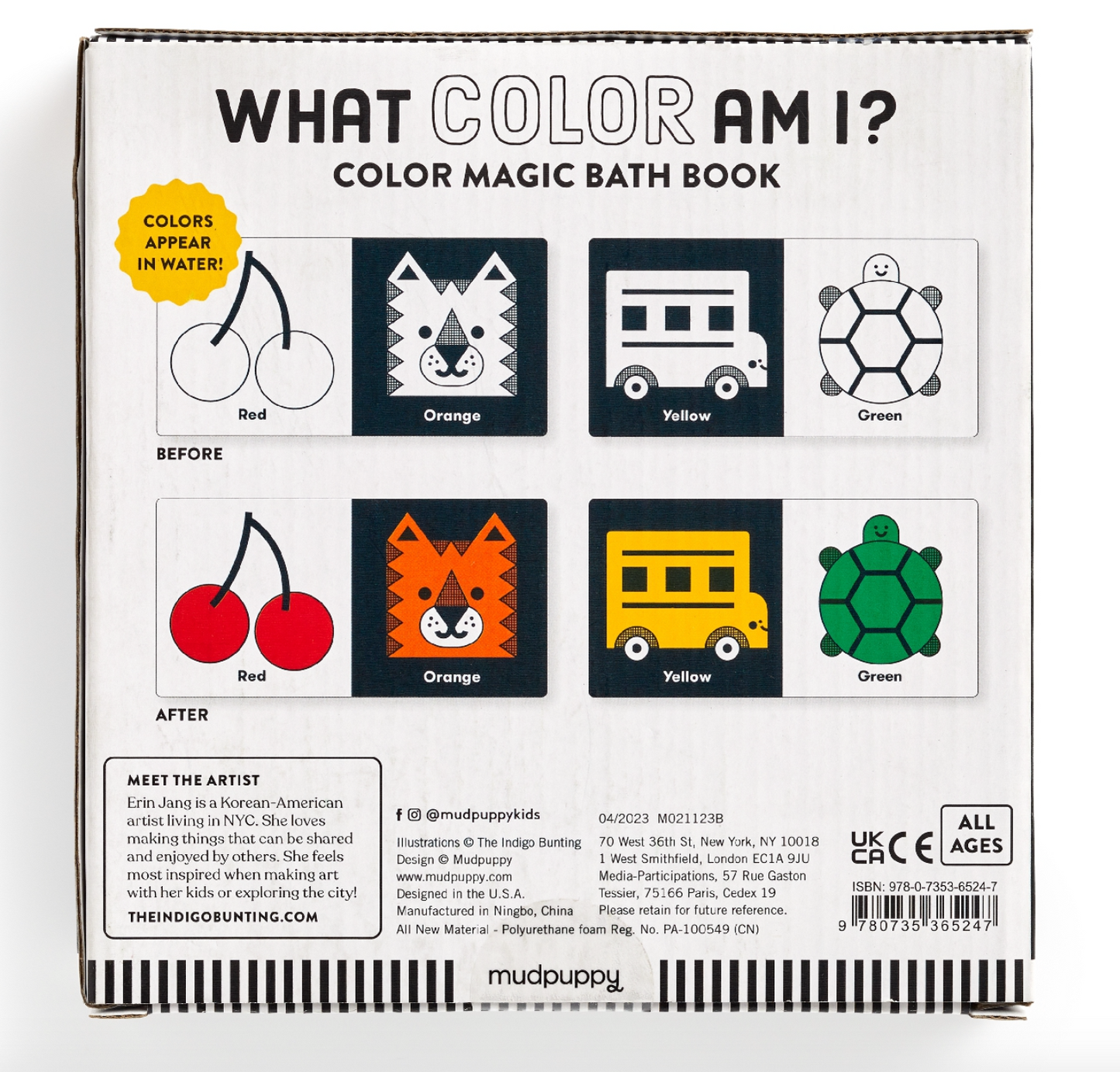 Livre magique pour le bain ''What Color Am I?'' Magic Bath Book - Mudpuppy
